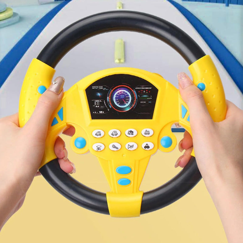 Portable simulated driving steering wheel