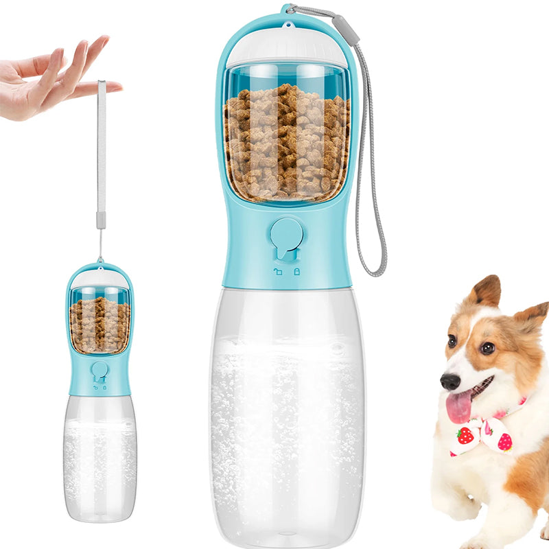 2 In 1 Portable Water Bottle Food Feeder