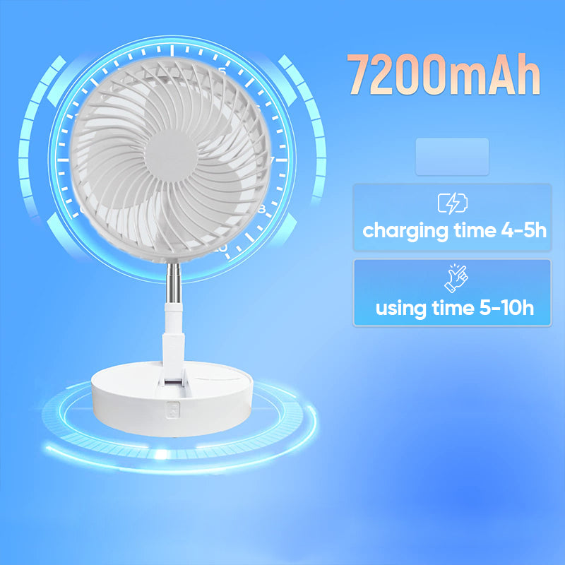 Portable Fan Usb Rechargeable Folding Telescopic Floor Fan