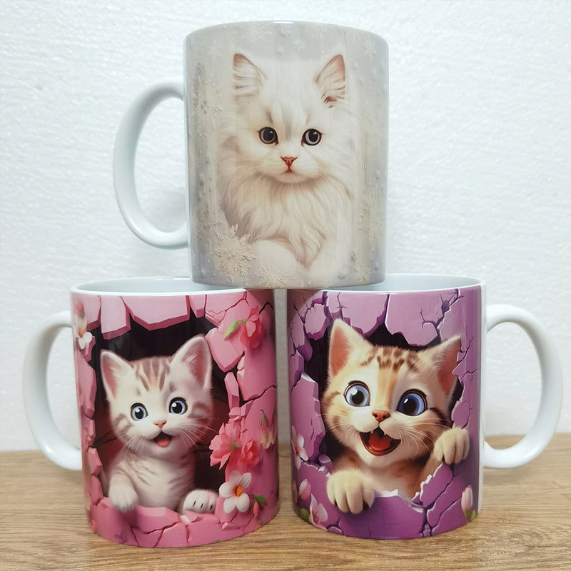 3D Print Kittens Hole In A Wall Mug