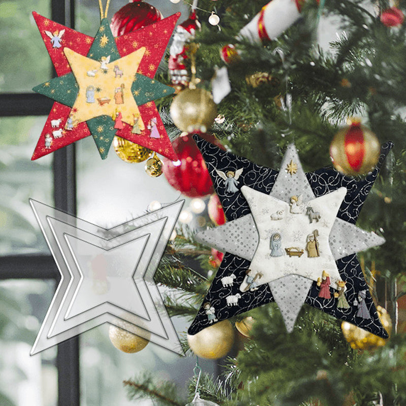 Christmas Patchwork Star Template Set