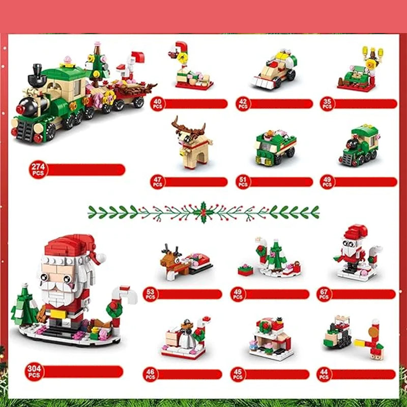 Christmas advent calendar surprise building block set