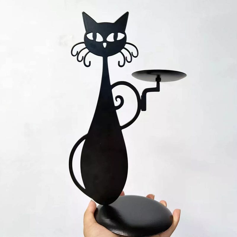 Black Cat Candle Holder