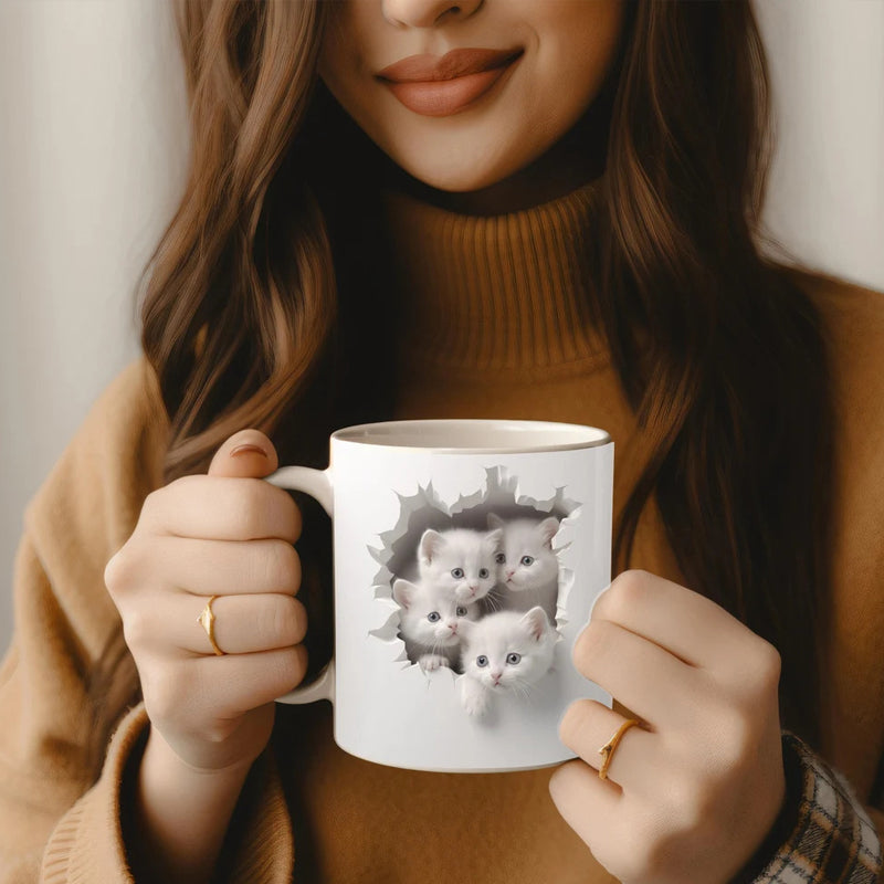 3D Print Kittens Hole In A Wall Mug