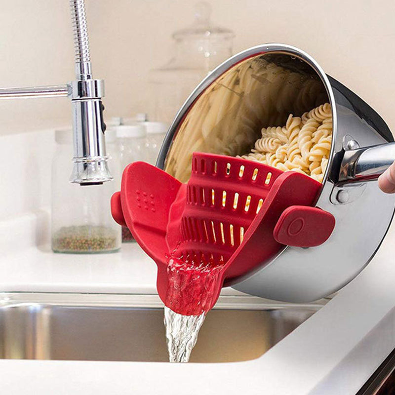 Clip On Strainer Silicone for All Pots and Pans