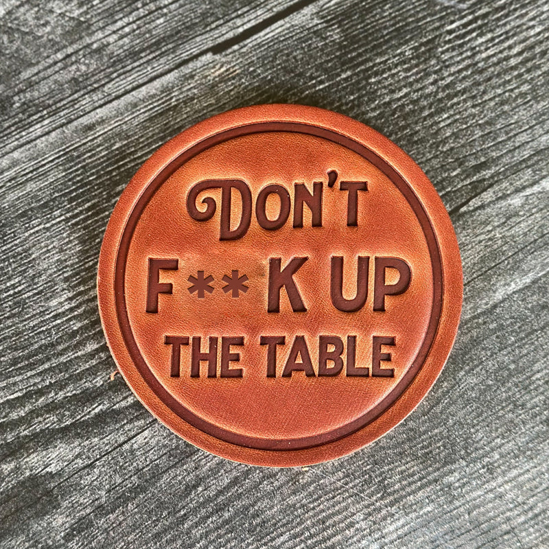 Funny Leather Drink Coasters