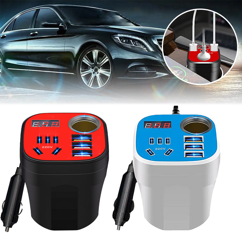 Car Mounted Cup Type Inverter Converter QC Charger