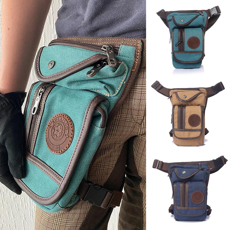 Casual Canvas Multi-Pocket Waist Bag