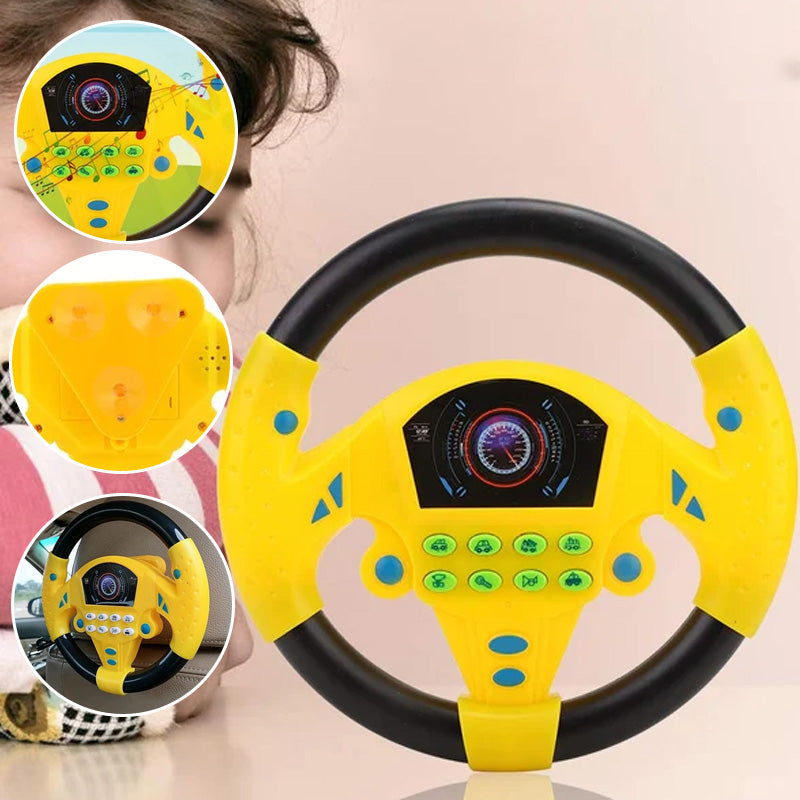 Portable simulated driving steering wheel