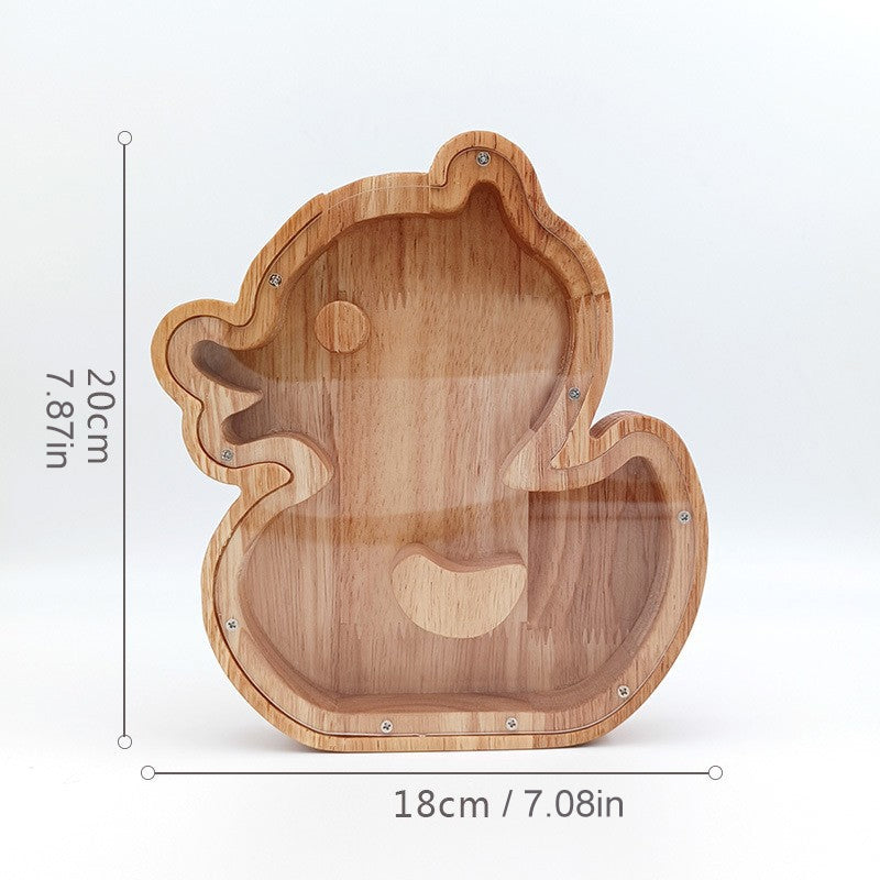 Wooden Animal Piggy Bank