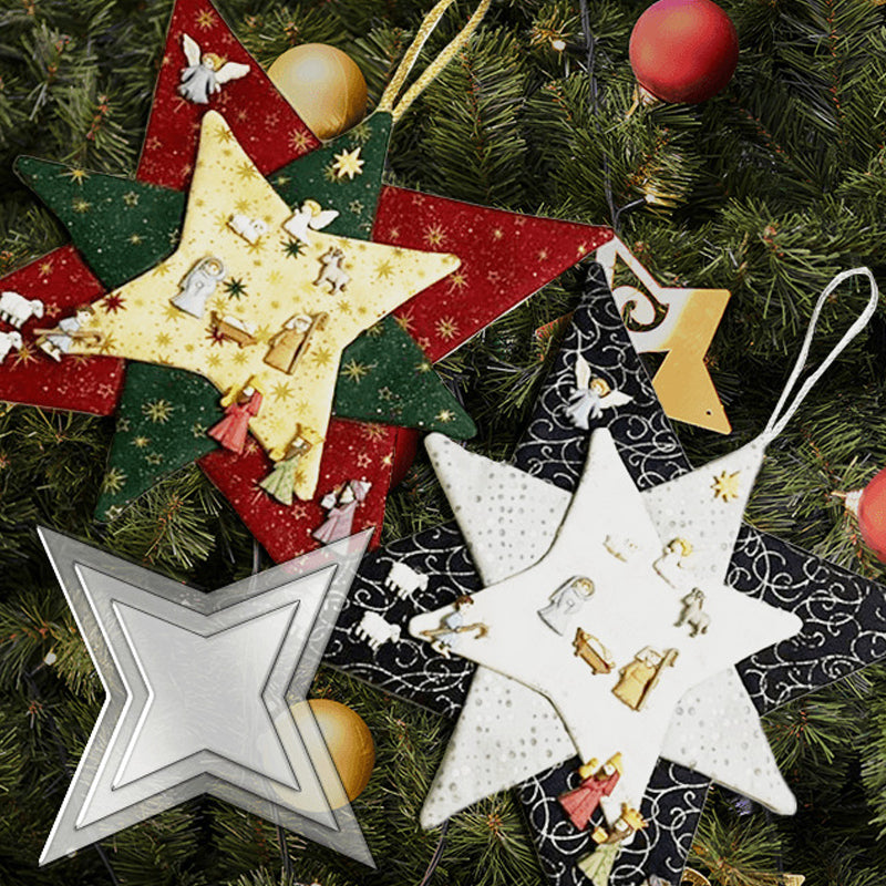 Christmas Patchwork Star Template Set