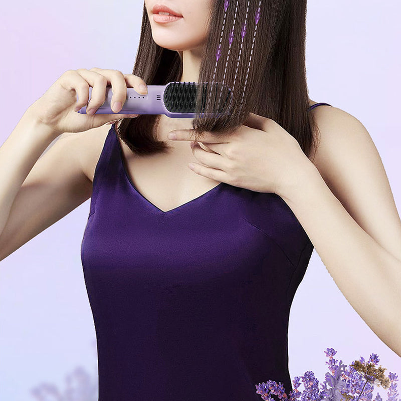 [Negative Ions Do Not Hurt Hair] Portable Mini Hair Straightening Comb