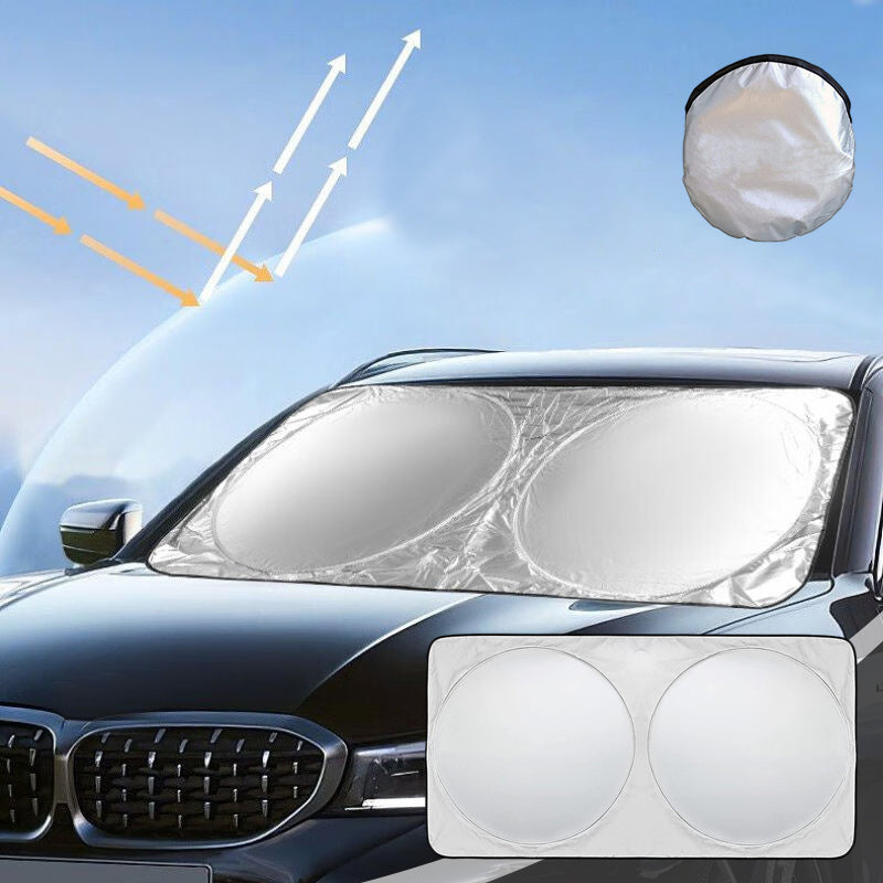 Car Sun Visor Sunshade with Dual Rings