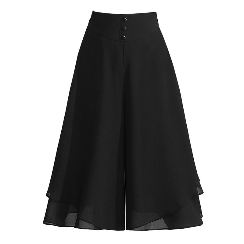 Summer Chiffon Wide-leg Culottes