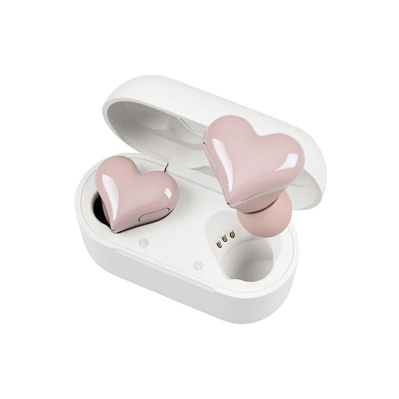 Bluetooth Wireless Headphones Heart-Shaped Earphones