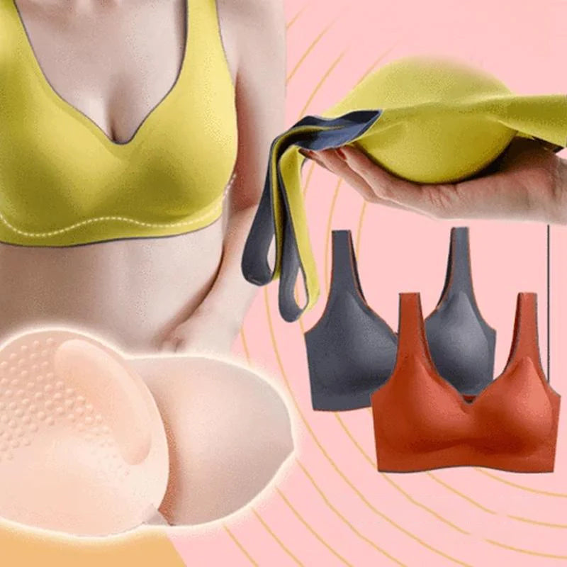 Latex Seamless Push Up Bra