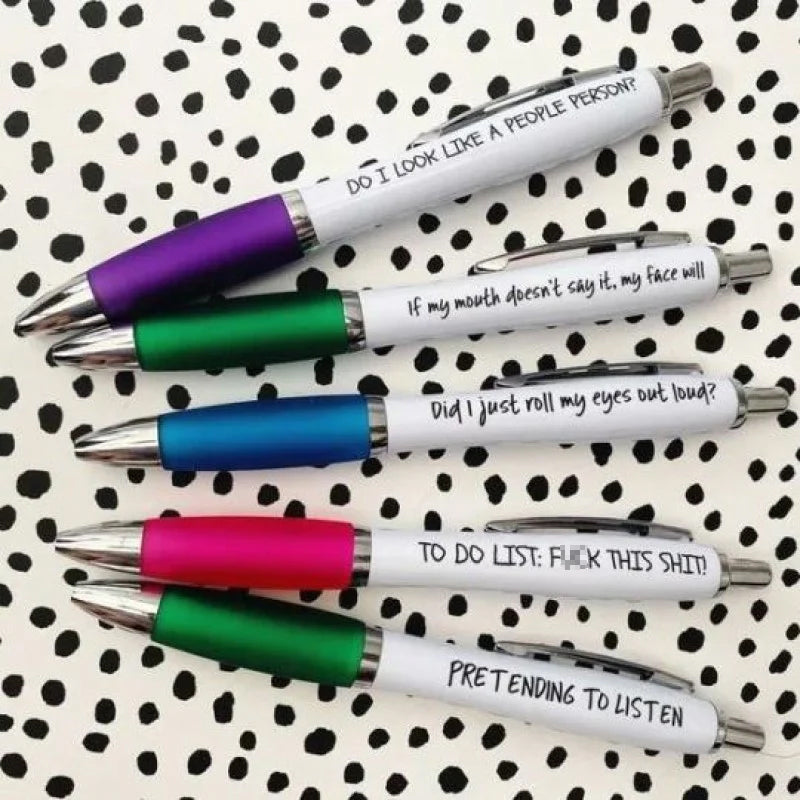 Sarcastic office pens set