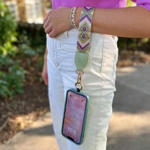 Phone Strap with Zippered Pouch