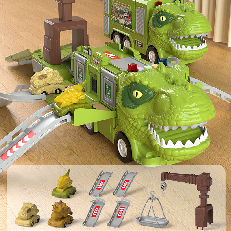 New Dinosaur Transforming Engineering Truck Track Toy Set