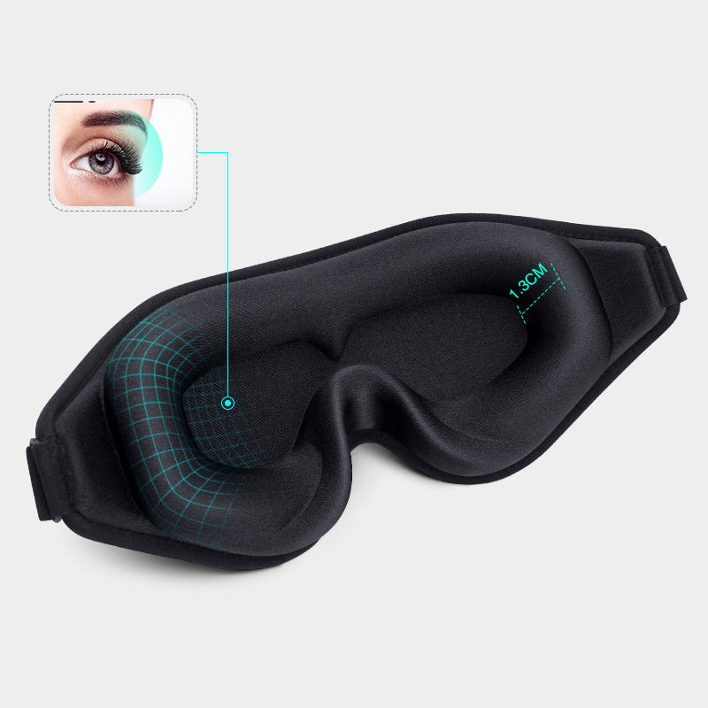 3D light-shielding memory foam sleeping mask