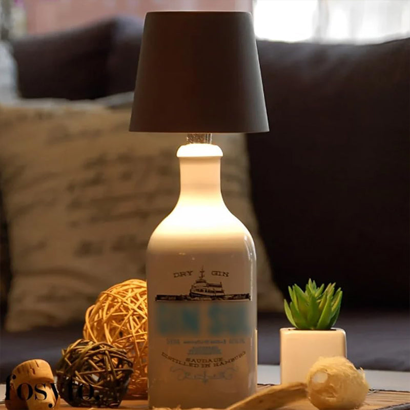 Cordless bottle lamp