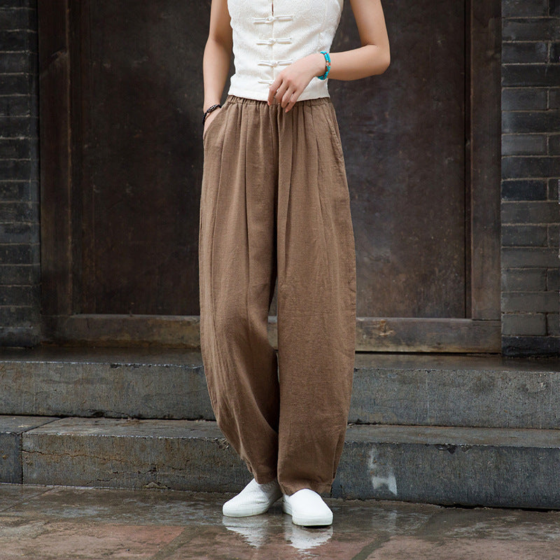 Casual Cotton Hemp Trousers