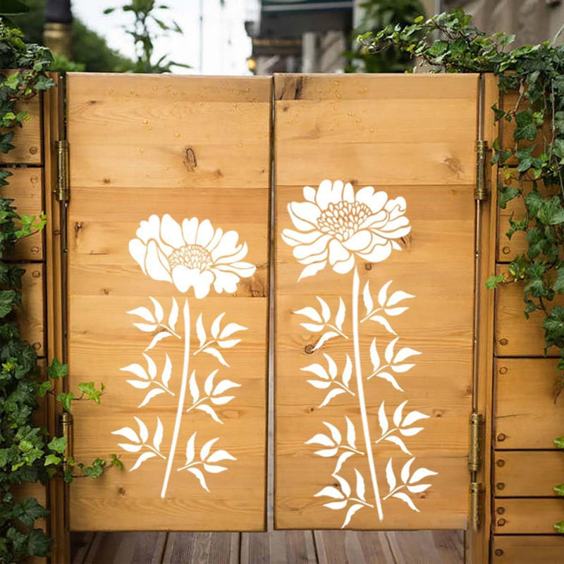 Garden Fence Large Flower Stencils