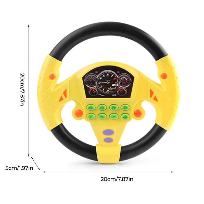 Portable simulated driving steering wheel