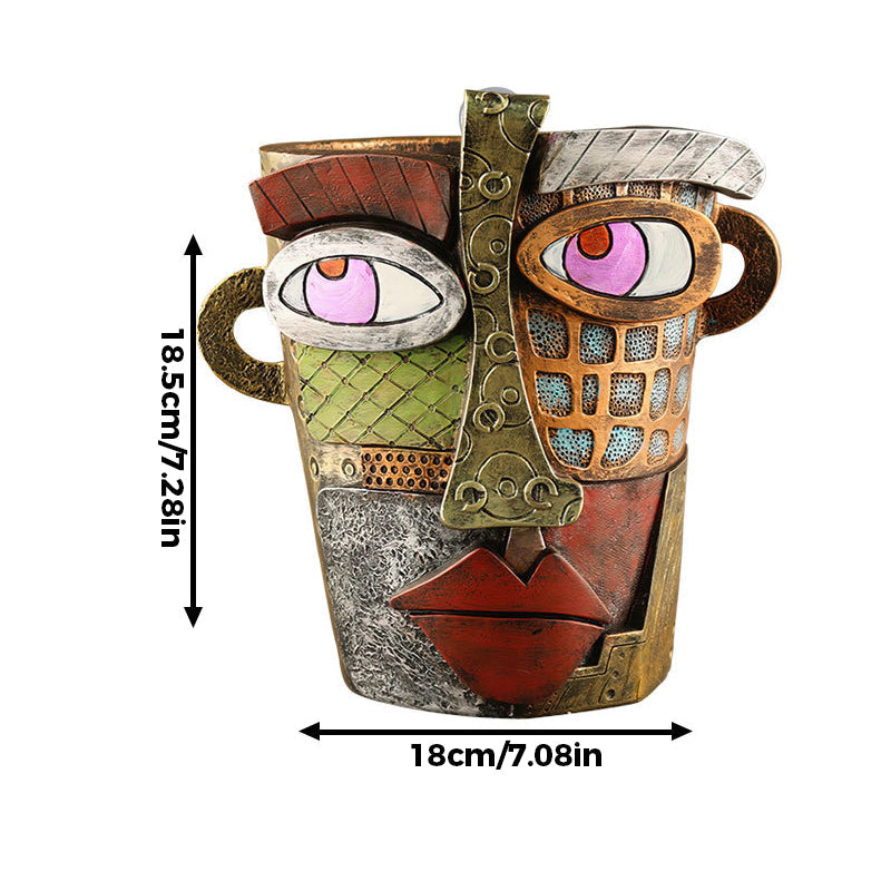 Abstract Beauty Face Flower Pot