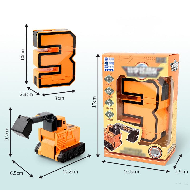 Toy Deformation Number Transform Robot gyerekeknek