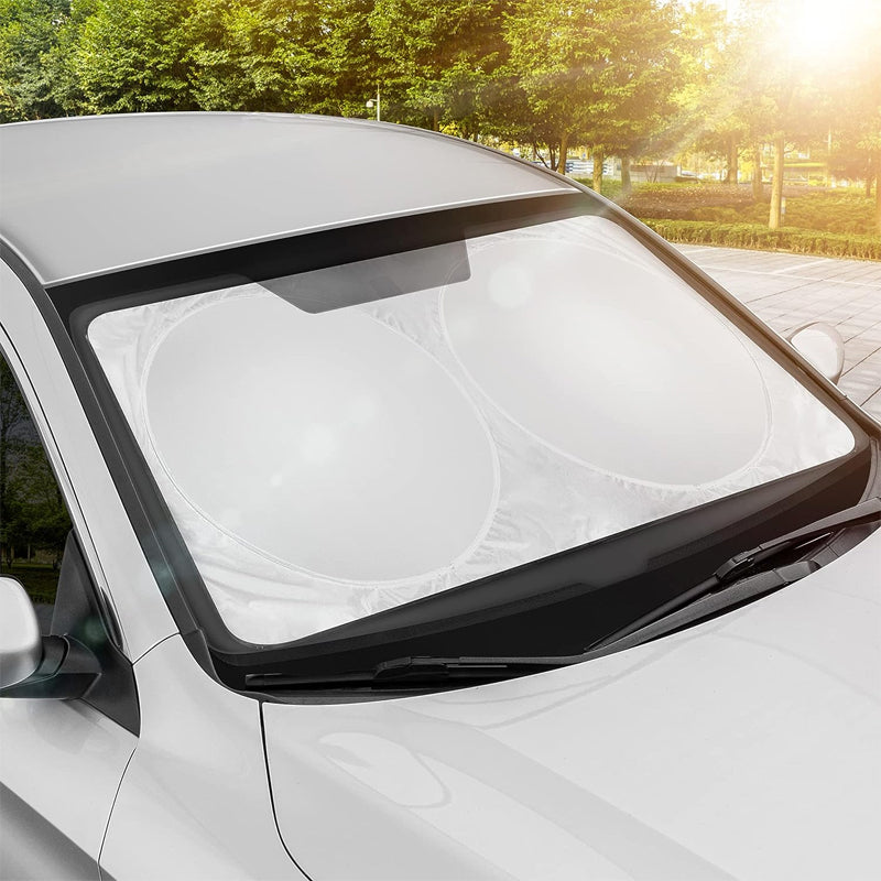 Car Sun Visor Sunshade with Dual Rings