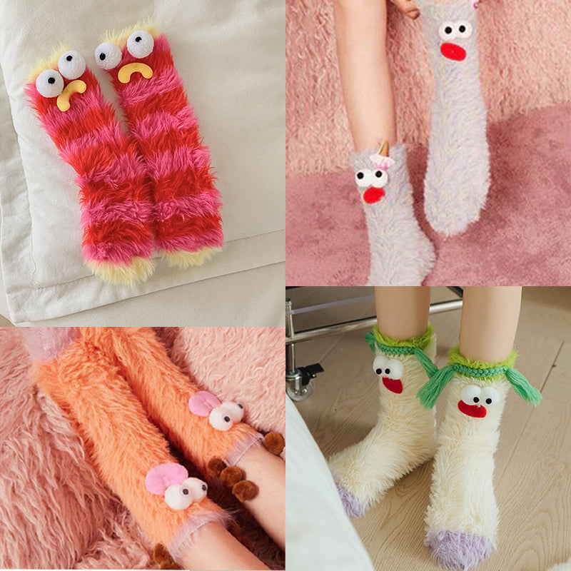 3D quirky face socks