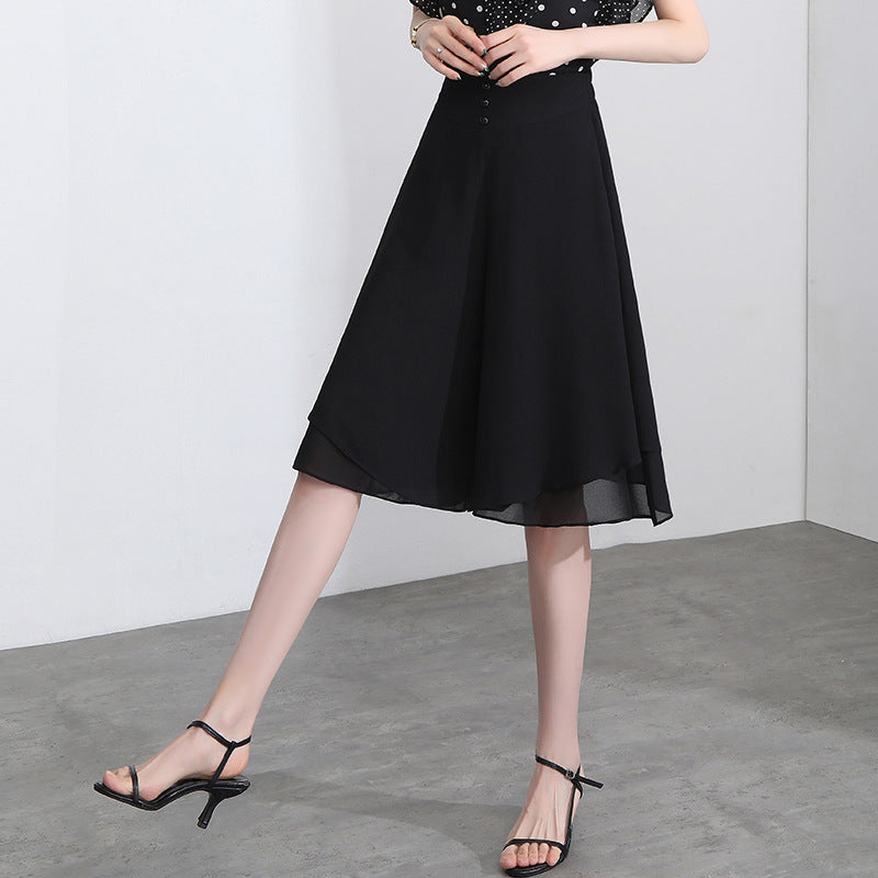 Summer Chiffon Wide-leg Culottes