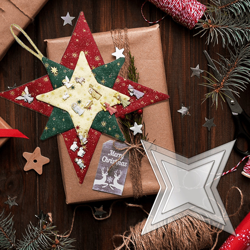 Christmas Patchwork Star Template Set