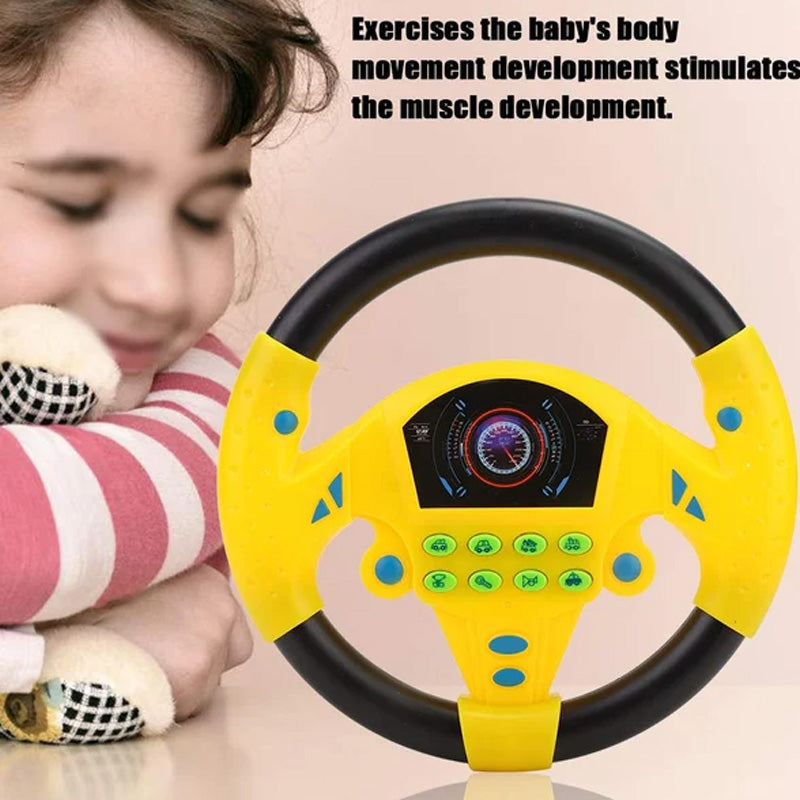 Portable simulated driving steering wheel