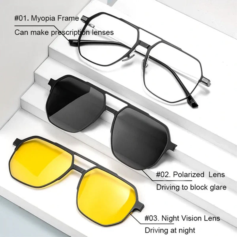 3-IN-1 MAGNETIC POLARIZED SUNGLASSES