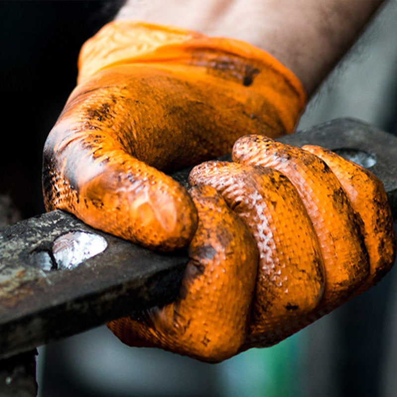 Orange Nitrile Gloves