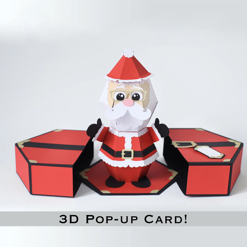 3D Santa Claus Prank Pop-up Box Card