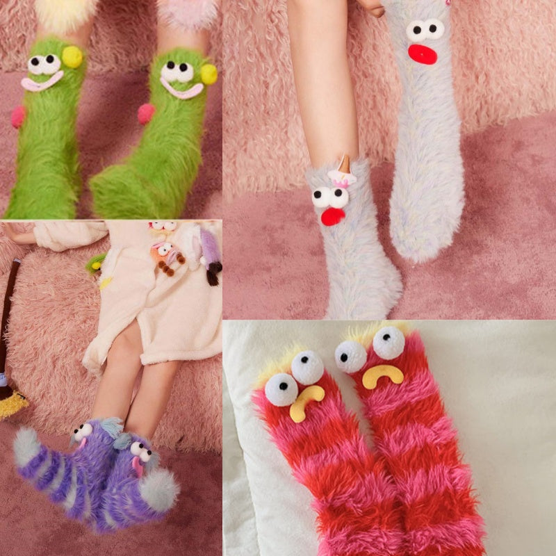 3D quirky face socks