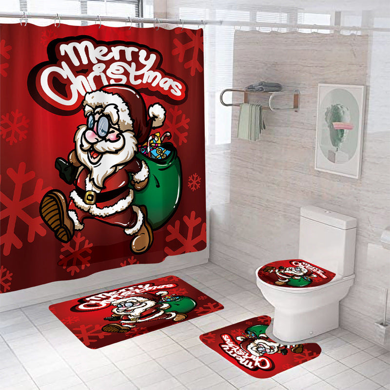 Christmas Shower Curtain Santa Joy