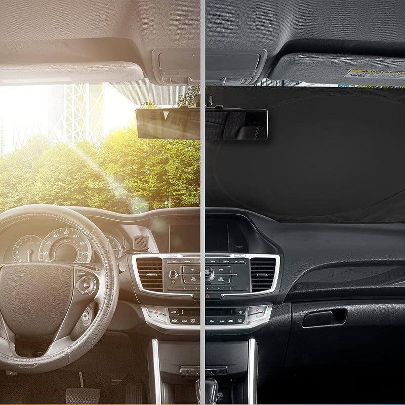 Car Sun Visor Sunshade with Dual Rings