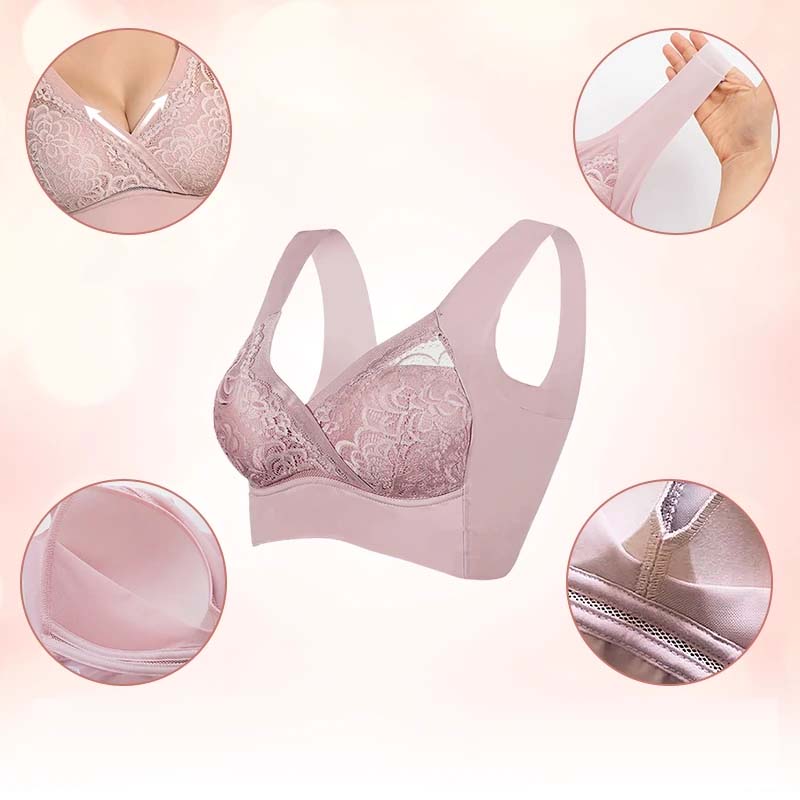 Seamless & Wireless Lift-Up Lace Bra