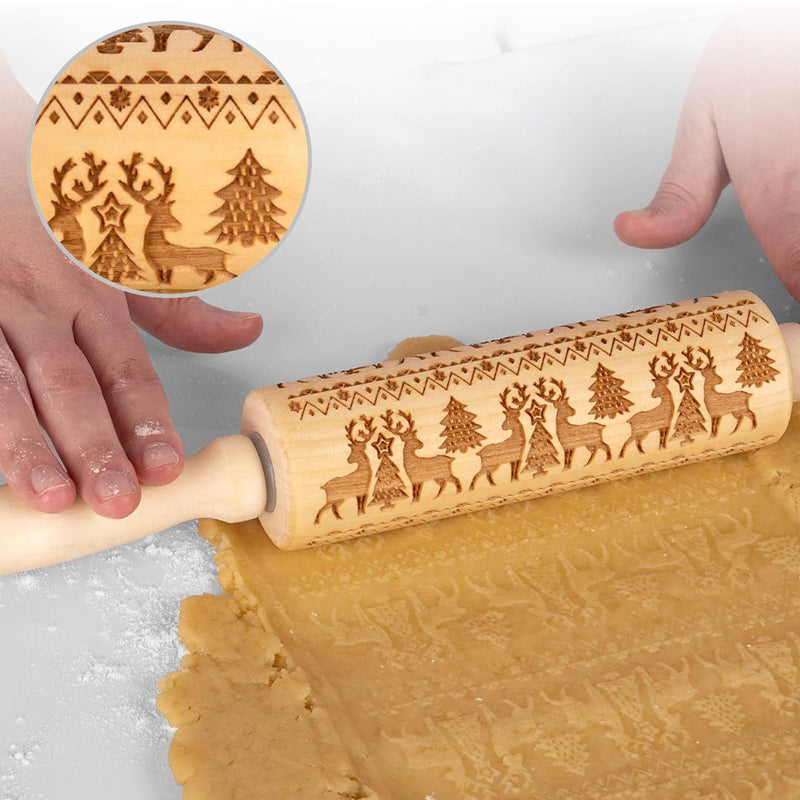 Christmas Wooden Rolling Pins