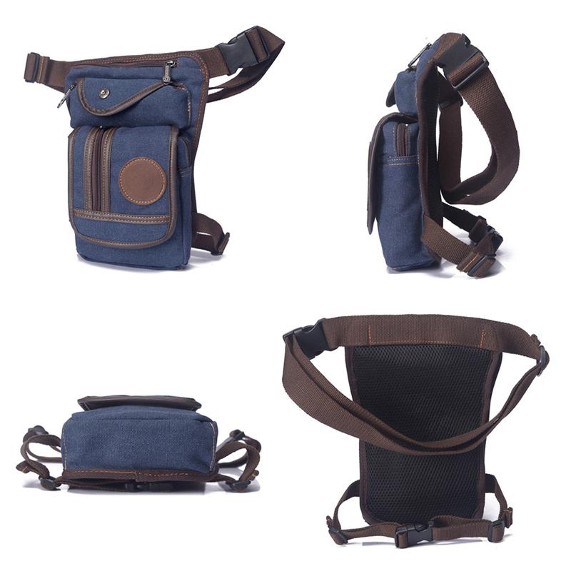 Casual Canvas Multi-Pocket Waist Bag