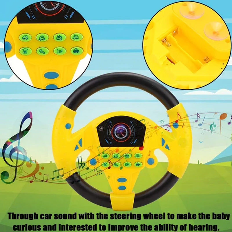 Portable simulated driving steering wheel