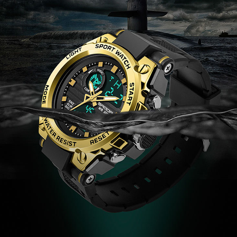 Men's  Double-display Waterproof Luminous Watch