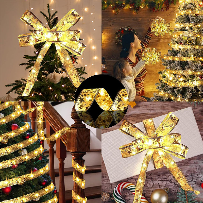 Ribbon Christmas Tree Decoration Lights