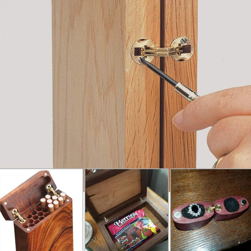 Concealed brass hinges