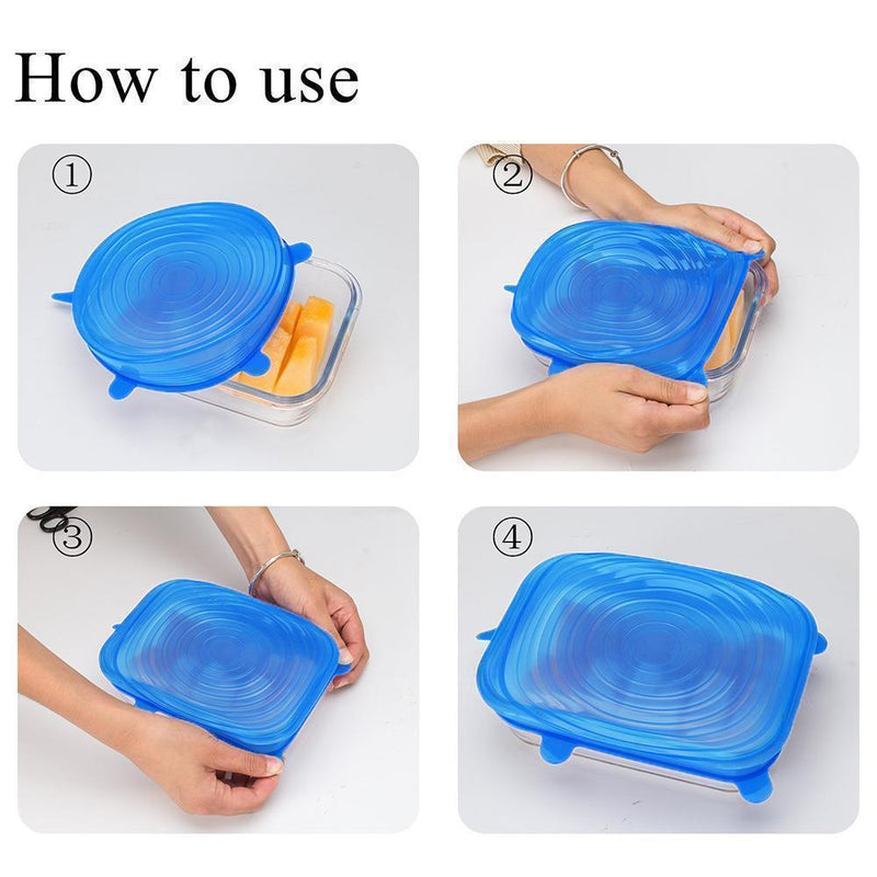 Silicone Stretch Lid, 6PCS