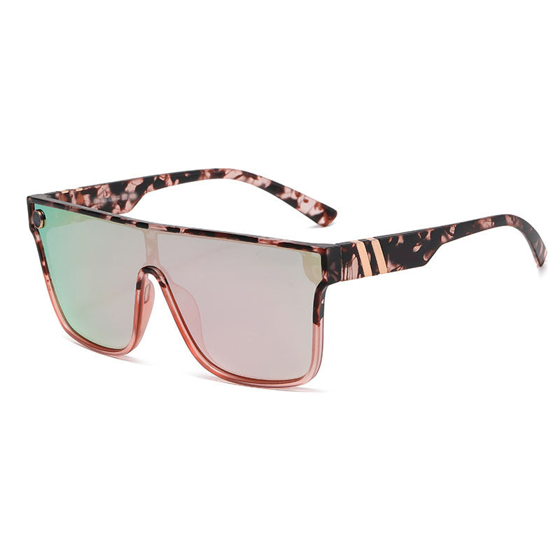 Tortoise Shell Pattern Flat Top Sunglasses